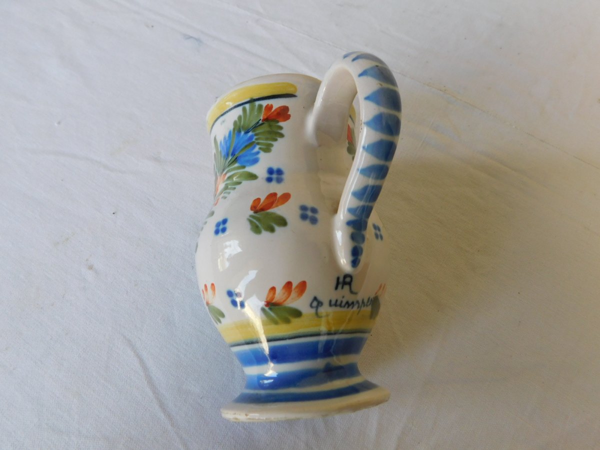 Quimper Earthenware Pitcher-photo-3