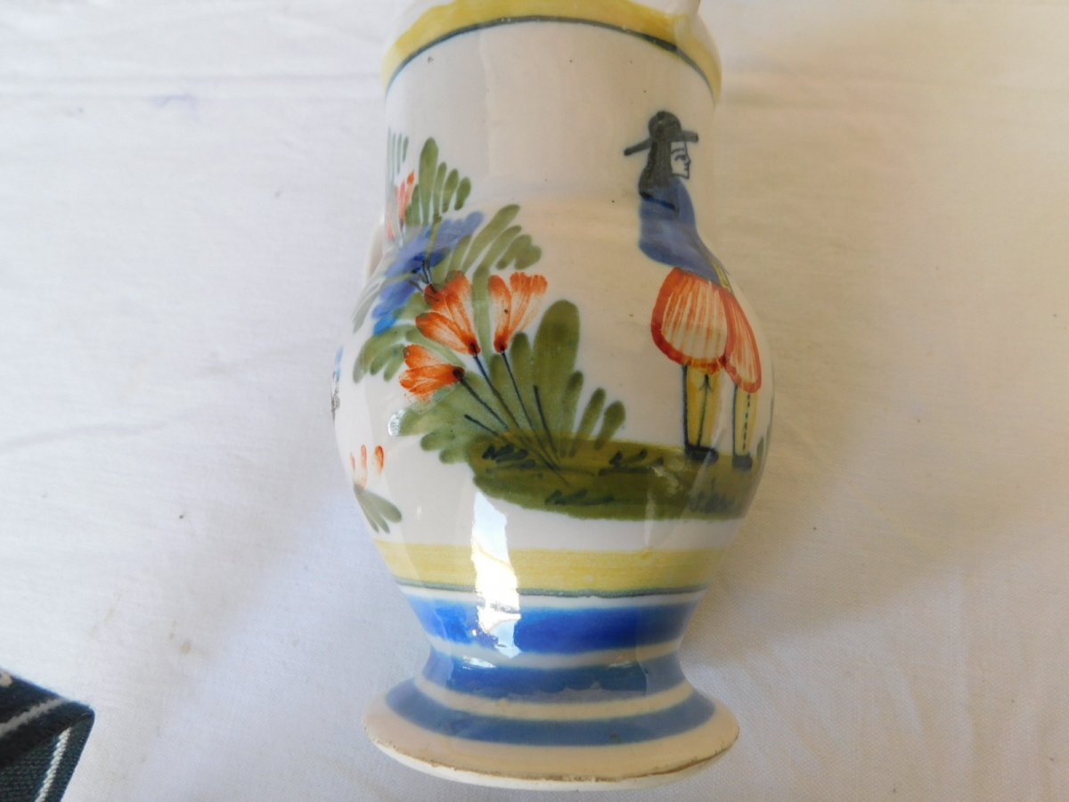 Quimper Earthenware Pitcher-photo-1