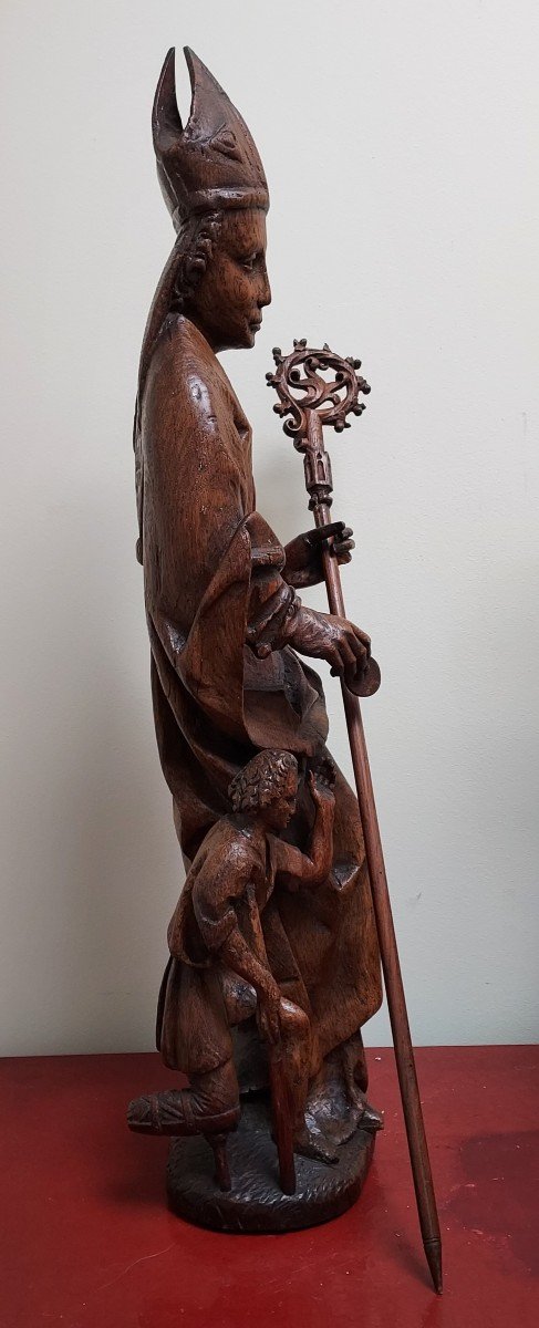 Saint Grégoire, Bois Sculpté, 16ème -photo-4