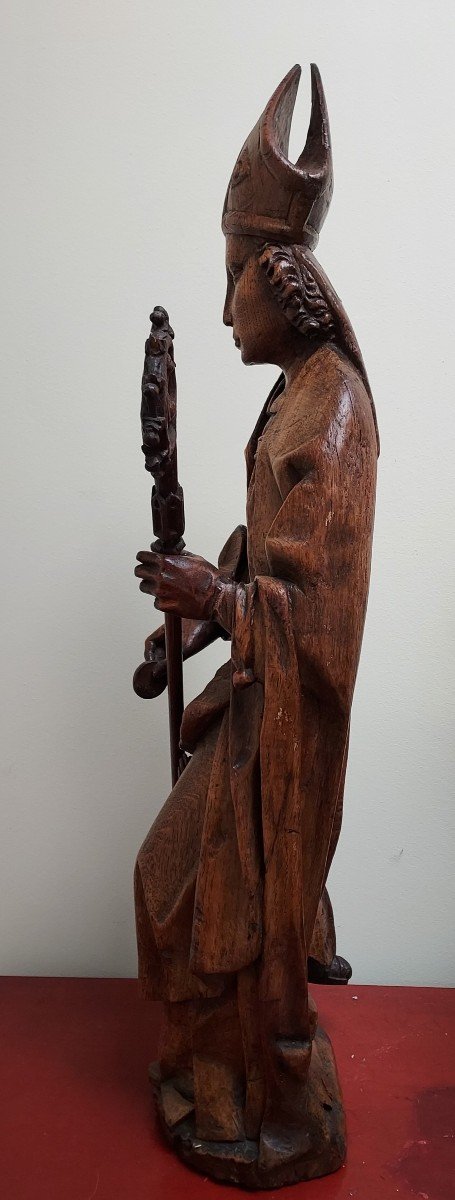 Saint Grégoire, Bois Sculpté, 16ème -photo-2