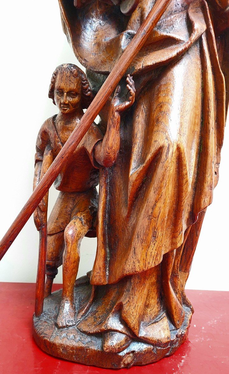 Saint Grégoire, Bois Sculpté, 16ème -photo-3