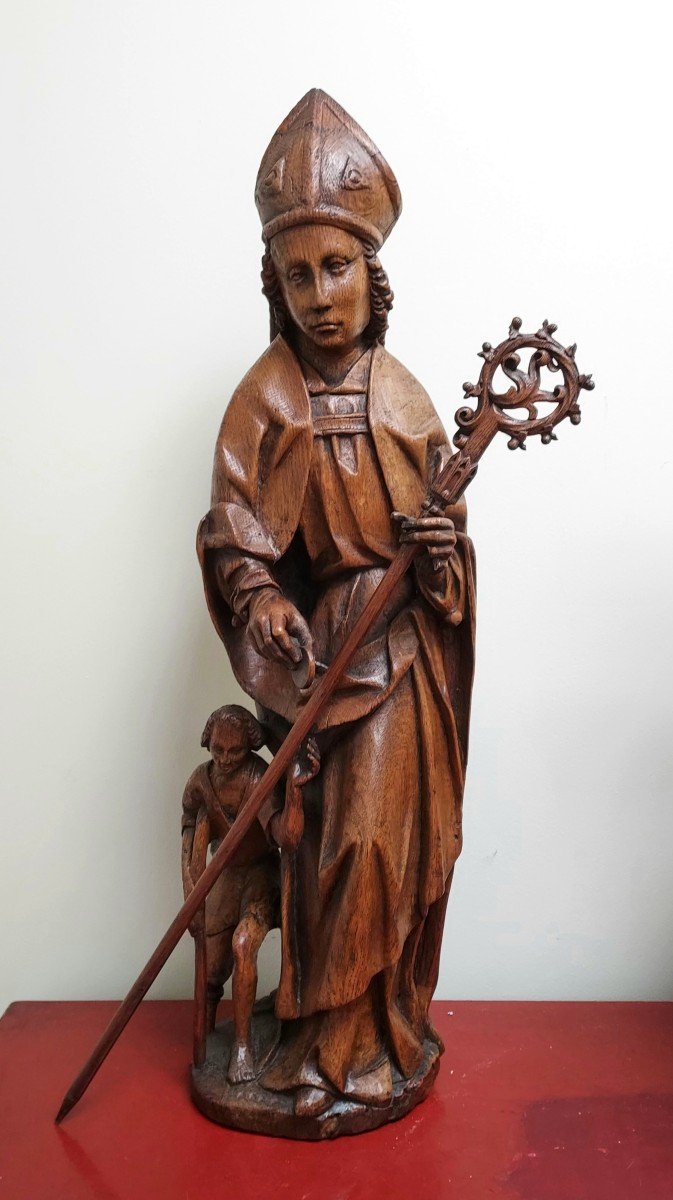 Saint Grégoire, Bois Sculpté, 16ème -photo-6