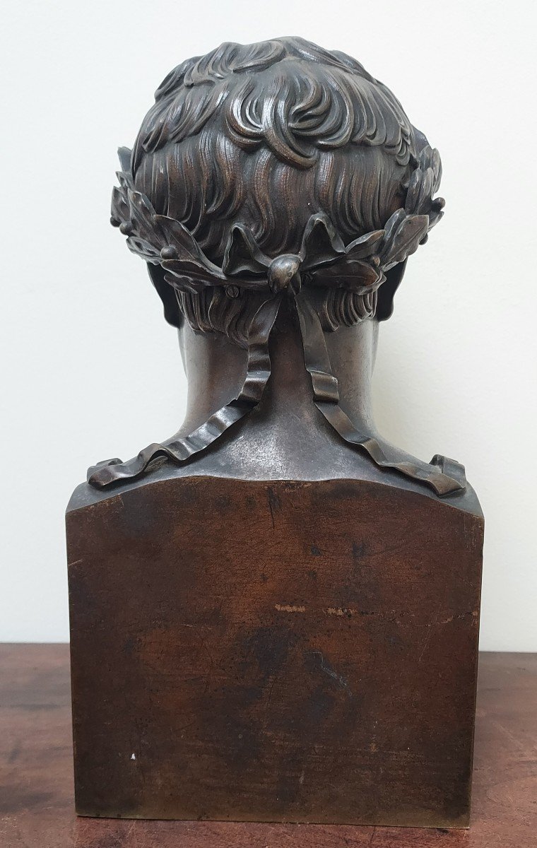 Canova: Napoleon Bronze Bust Signed Vittoz Fondeur-photo-3