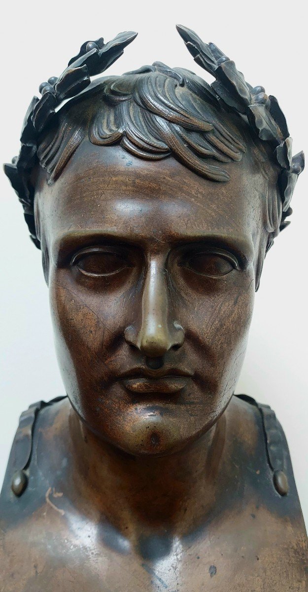 Canova: Napoleon Bronze Bust Signed Vittoz Fondeur-photo-7