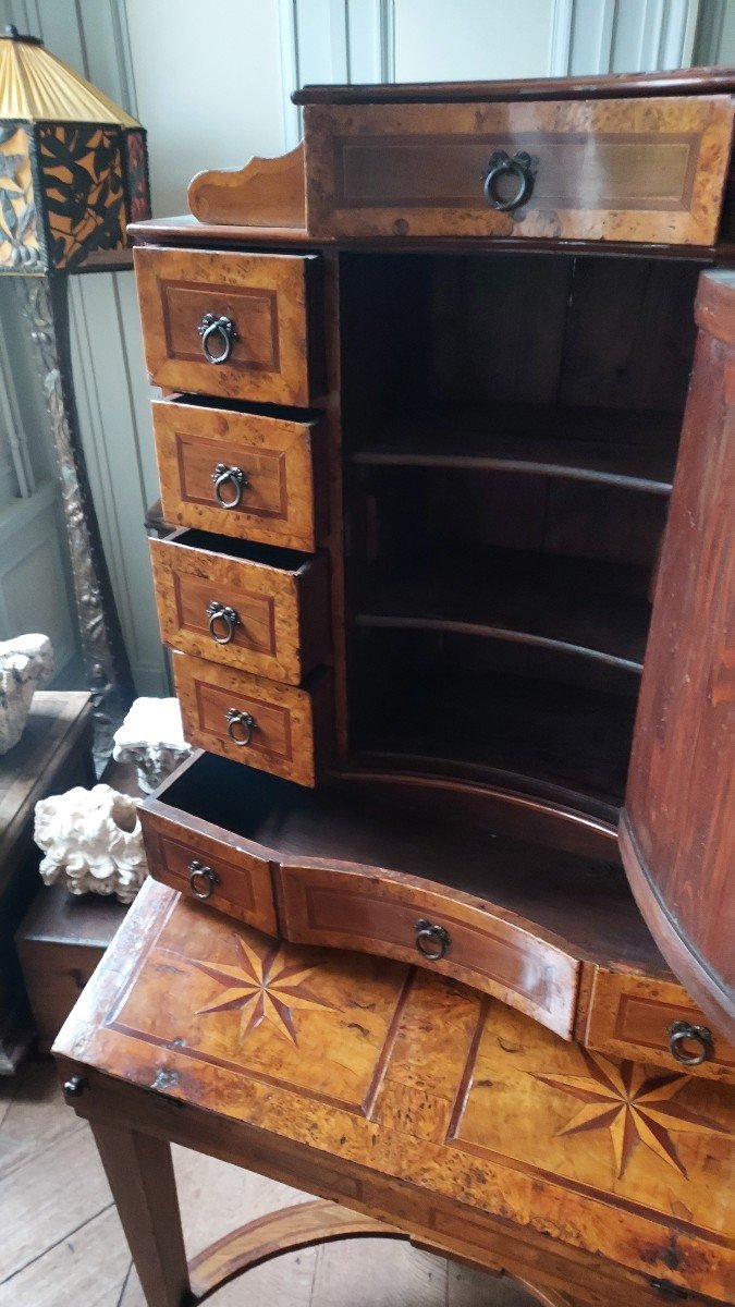 Germany 18th, Beautiful Marquetry Desk-photo-3