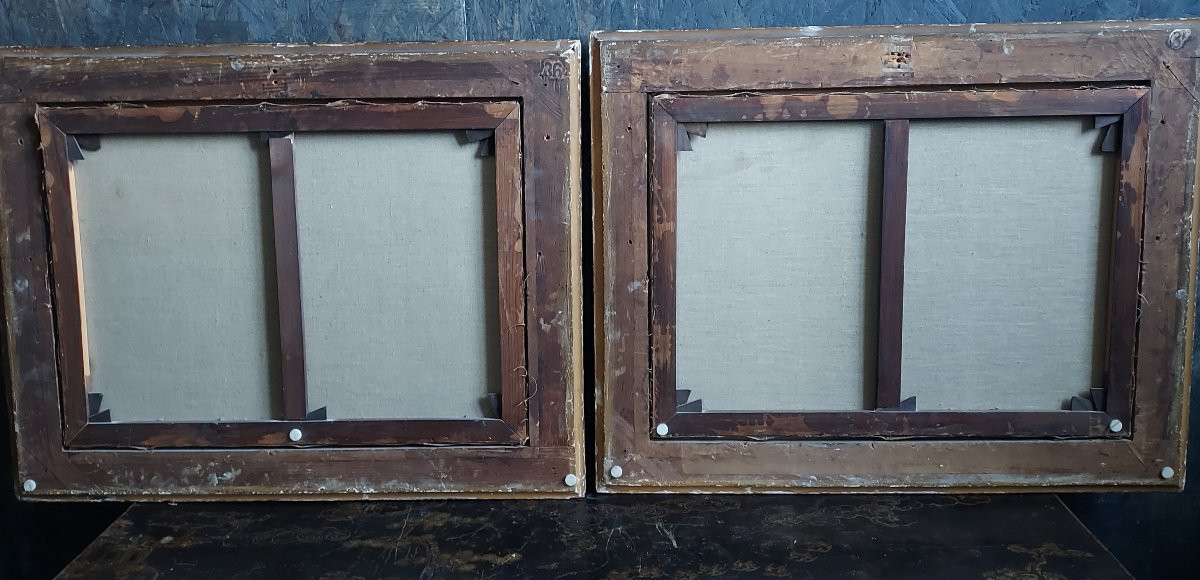 Gaspard Schneider (1753-1839), Large Pair Of Paintings, Signed-photo-2
