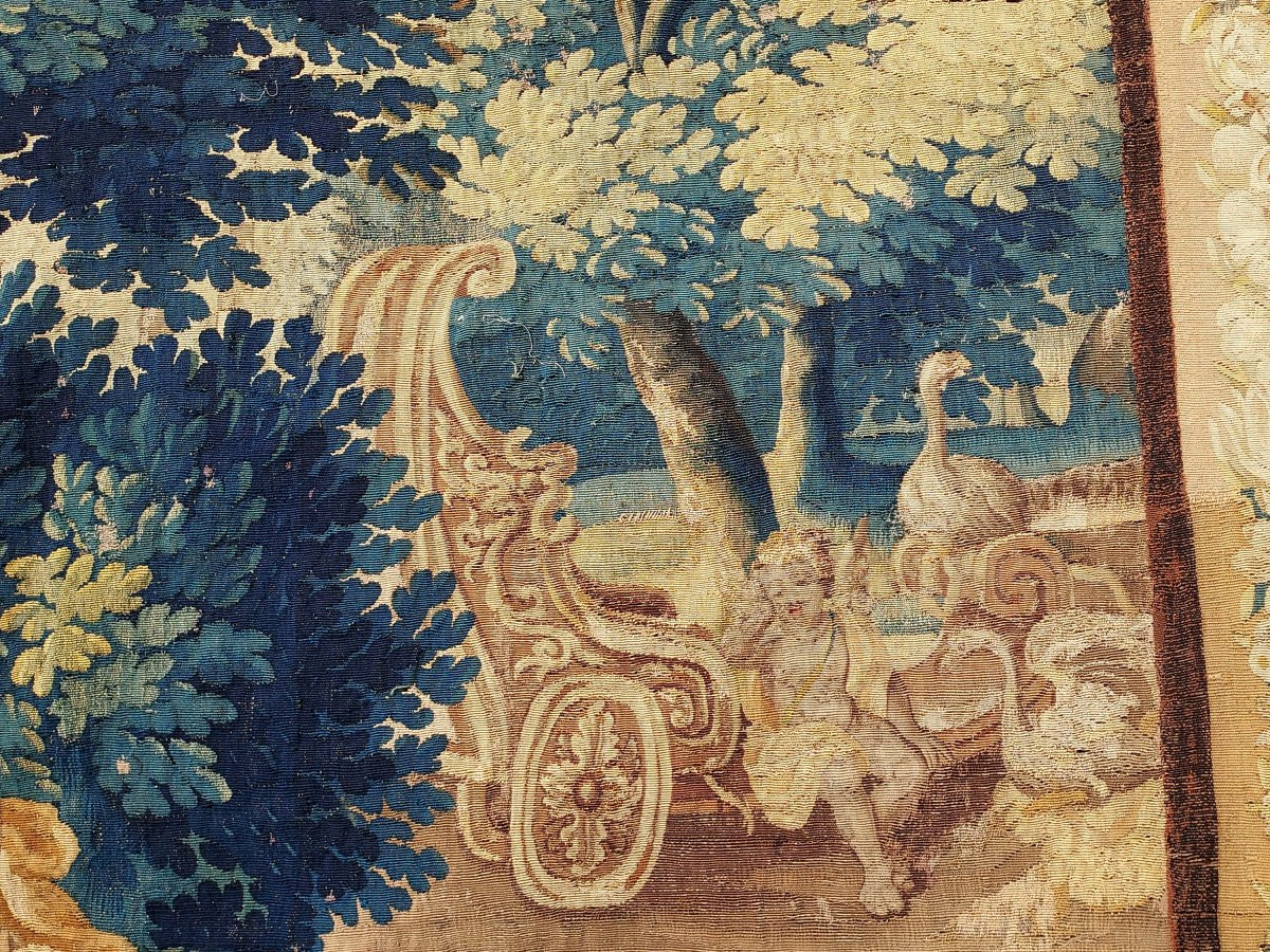 Oudenaarde: Large Wool Tapestry, Flanders 17th -photo-4