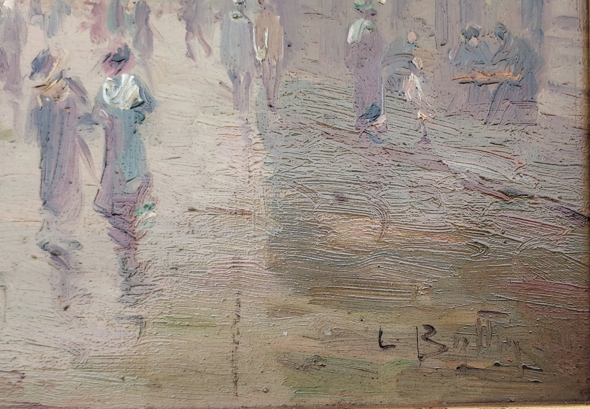 Léon Ballin (19-20ème):"vue De Paris" Paire d'Huile Sur Panneau, Signés-photo-1