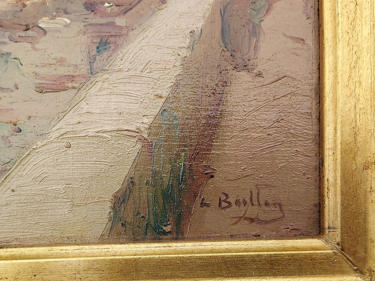 Léon Ballin (19-20ème):"vue De Paris" Paire d'Huile Sur Panneau, Signés-photo-2