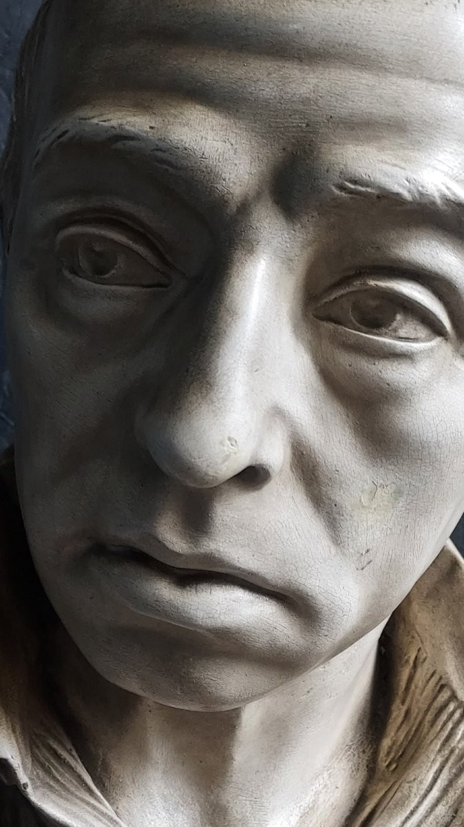 Gilles Lambert Godecharle:"Laurent Delvaux",1824,plâtre signé-photo-4