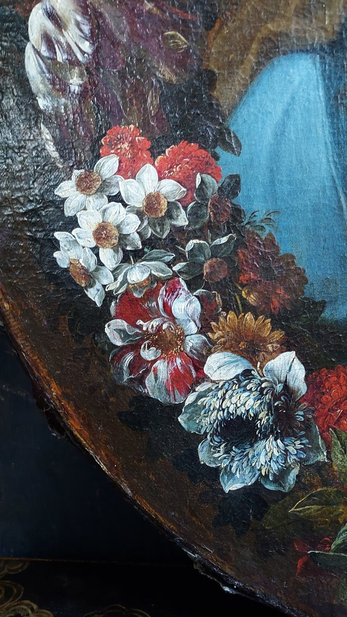 Verbruggen(att à): Grande " Vierge à la guirlande de fleurs",hst-photo-3