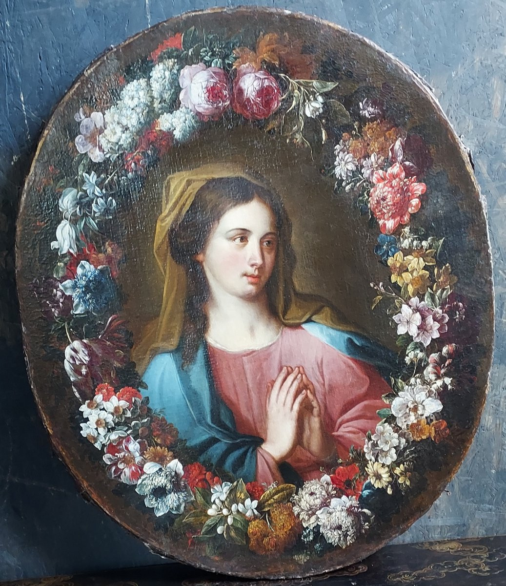 Verbruggen(att à): Grande " Vierge à la guirlande de fleurs",hst-photo-7