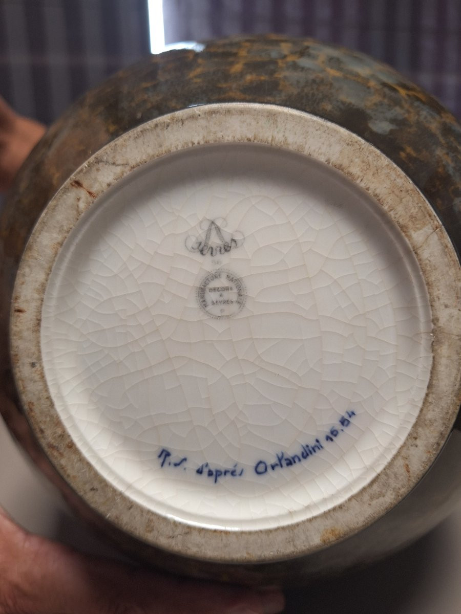 Sèvres Porcelain Vase. Antoine Orlandini And Roger Sivault-photo-2