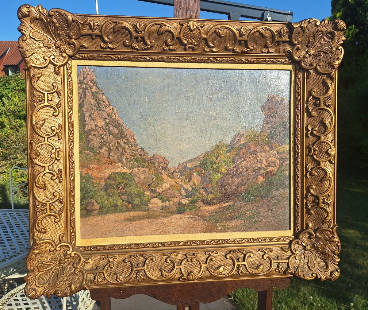 Deux tableaux formant paire,(gorges du Tarn) par L. GIFFARD-photo-4
