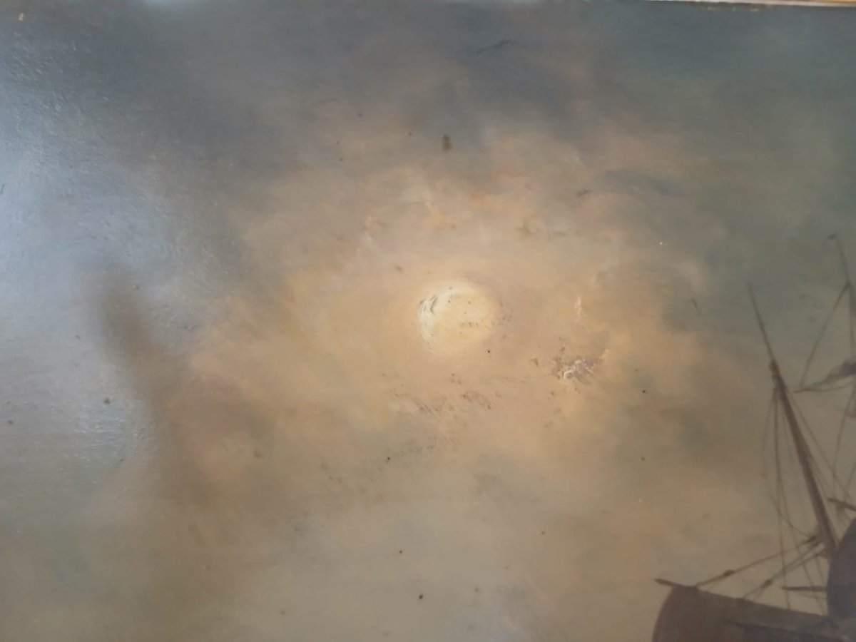 Henriette Gudin Veiling In The Moonlight, Oil On Mahogany Panel -photo-4