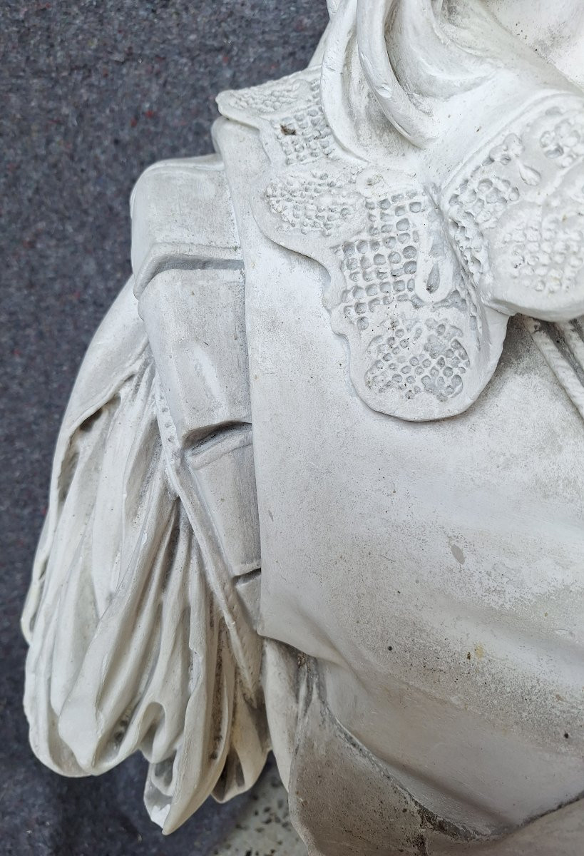 19th Century Plaster Bust Representing The Poet Jean De Rotrou-photo-1