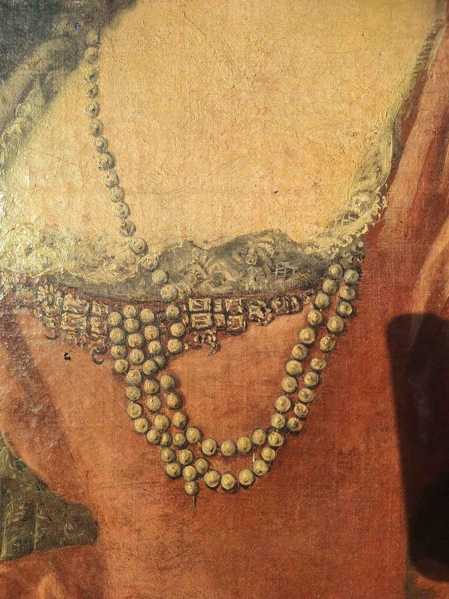 Portrait Of The Queen Of Spain: Maria Barbara De Graganja-photo-2