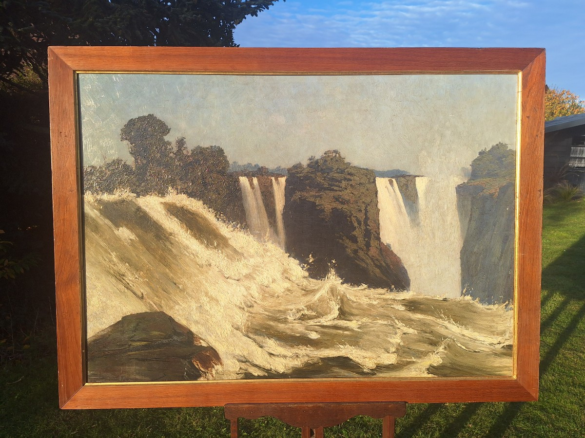 Painting Depicting A Presumed View Of Iguazu Falls, Brazil