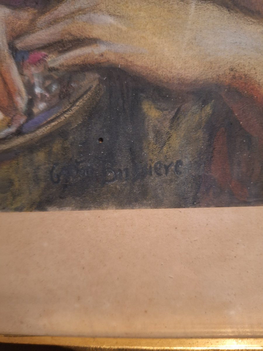 Gaston BUSSIERE 1862-1928 étude pour Salammbô, vers 1907-photo-2