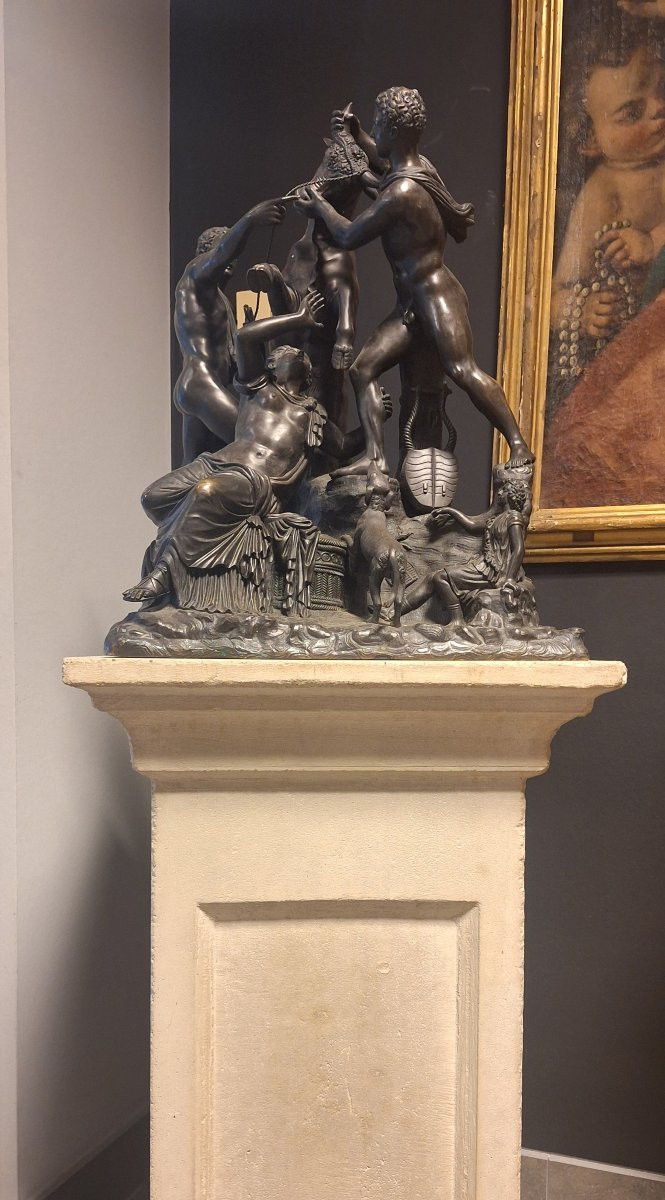 Bronze Group Circa 1800, Representing The Farnese Bull-photo-4