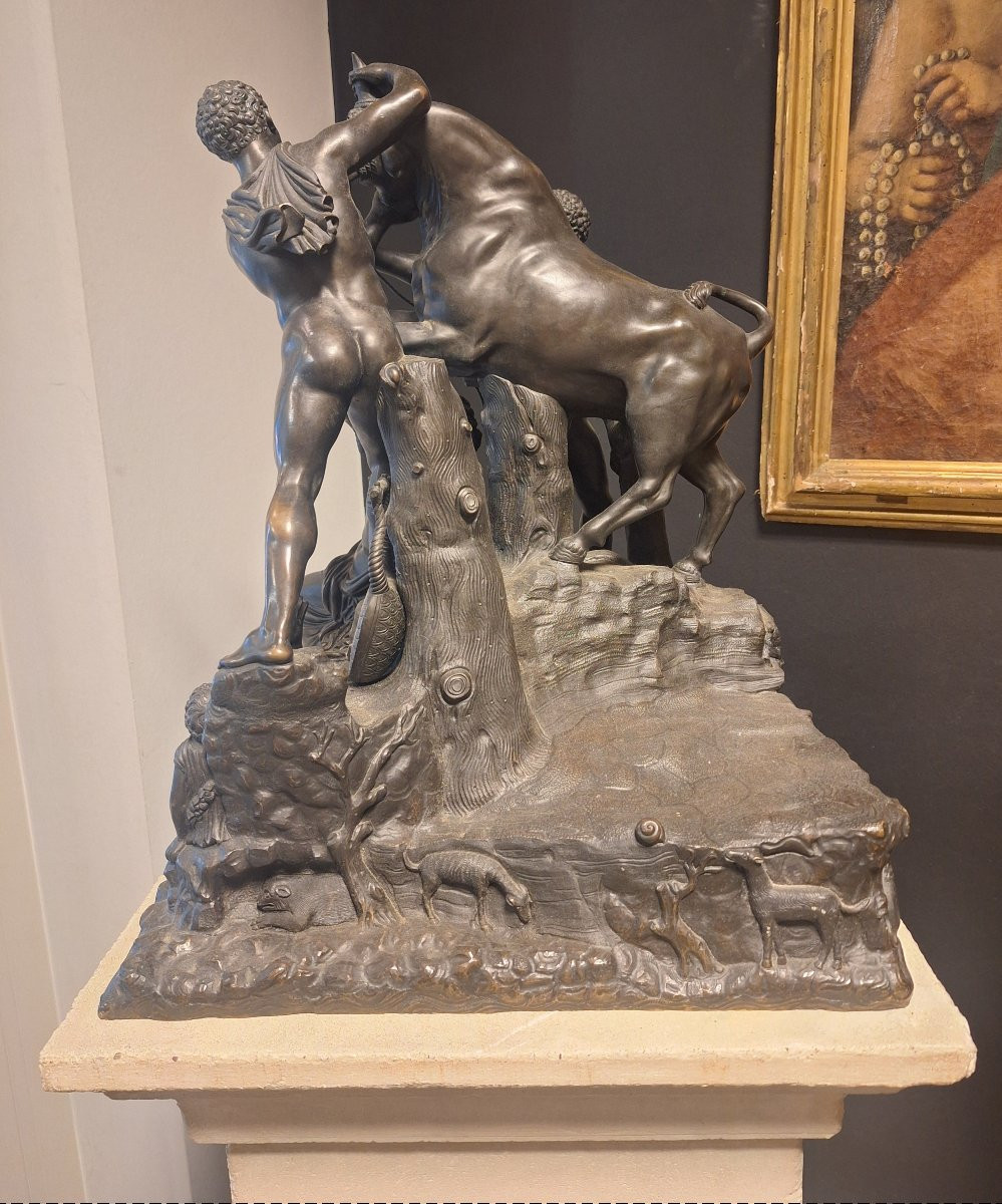 Bronze Group Circa 1800, Representing The Farnese Bull-photo-5