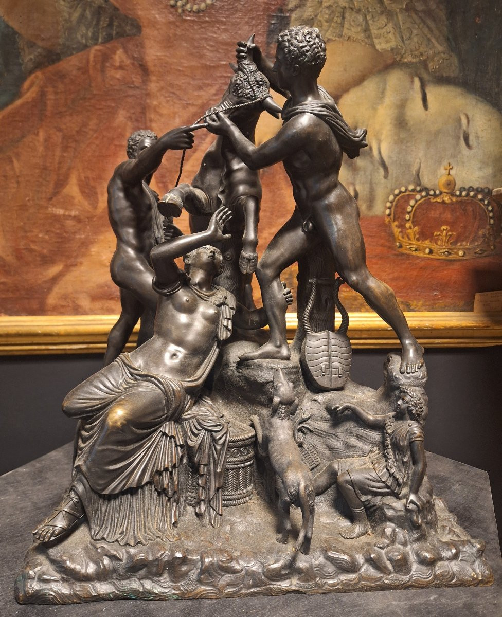 Bronze Group Circa 1800, Representing The Farnese Bull-photo-7