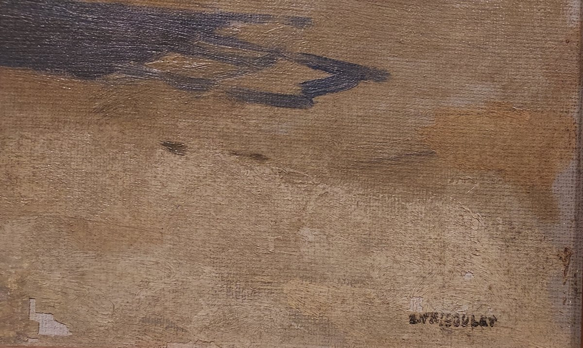 Eugène Trigoulet(1864/1910),"Marine" côté d'opale,signée -photo-3