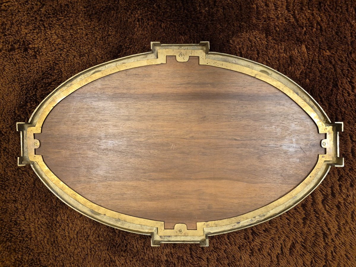 Surtout de table de style Louis XVI en bronze doré composé de 3 éléments.-photo-4