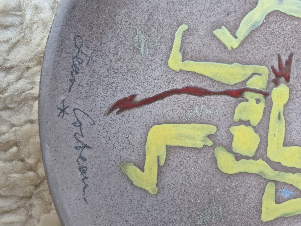 Jean cocteau plat en céramique Atalante et hippomene -photo-2