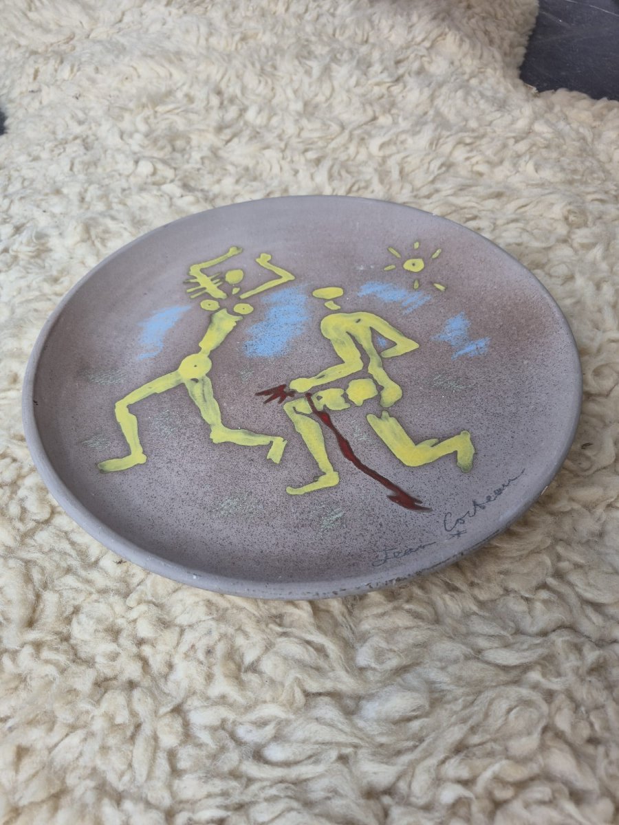 Jean cocteau plat en céramique Atalante et hippomene -photo-4