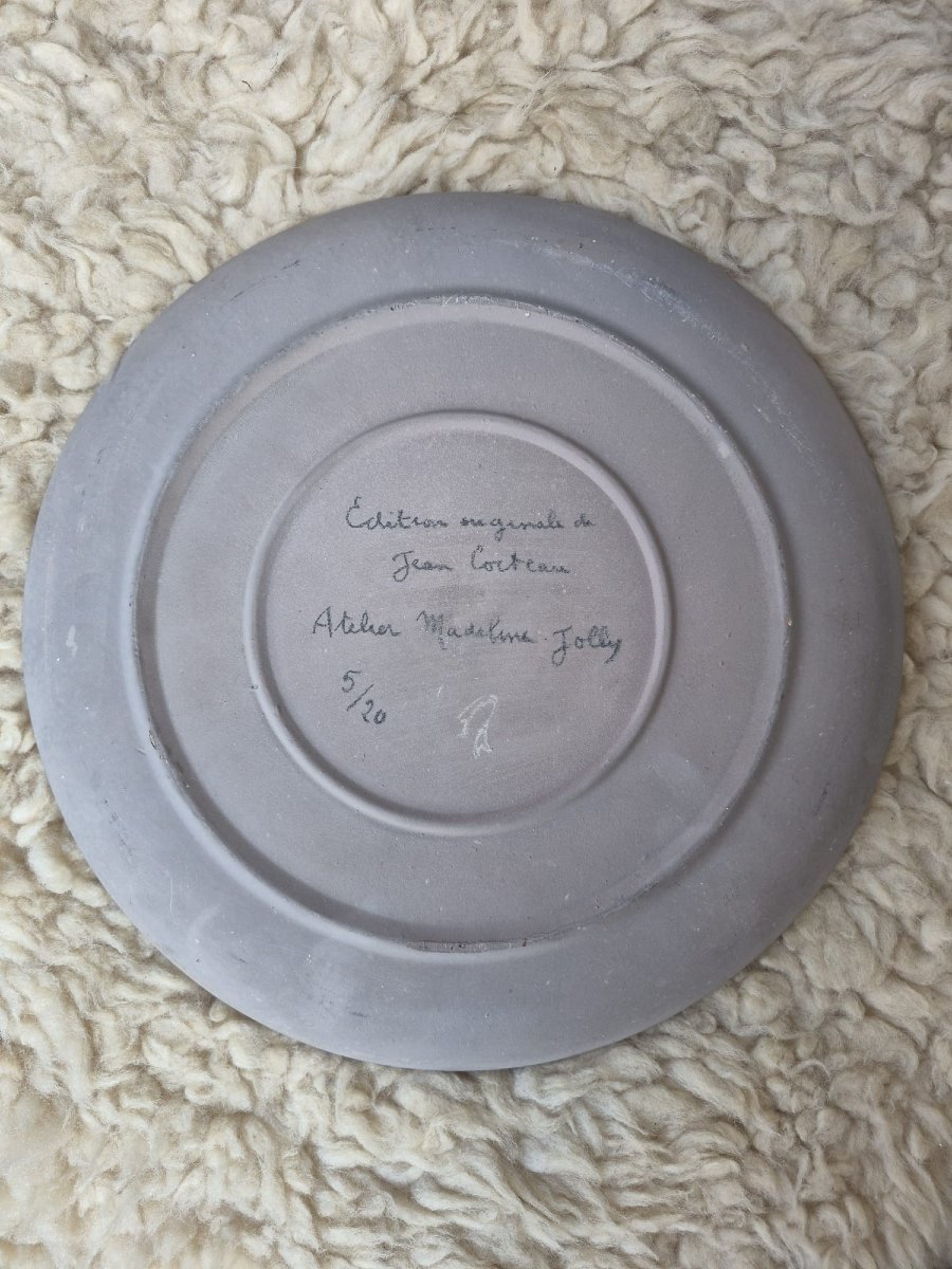 Jean cocteau plat en céramique Atalante et hippomene -photo-3