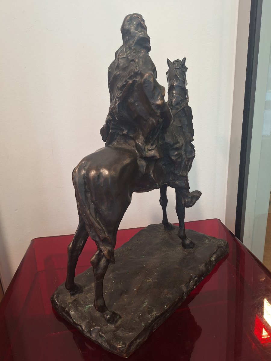 Paolo Troubetzkoy , guerrier maure sur son cheval, bronze à la cire perdue -photo-6