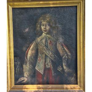 École de CUZCO? Portrait de jeune homme hst, 1634 