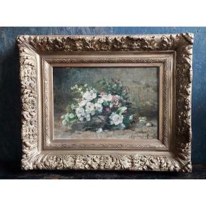Euphemie Muraton (1840-) "jetée De Fleurs" Hst,signée