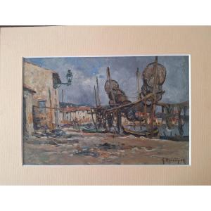 Georges Maroniez, Fishing Port And Its Nets