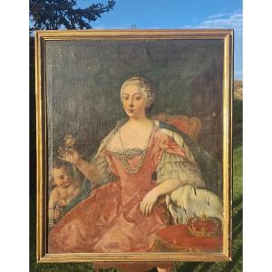 Portrait Of The Queen Of Spain: Maria Barbara De Graganja