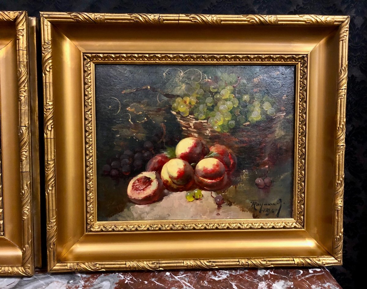 Pair Of Signed Still Life Paintings-photo-2