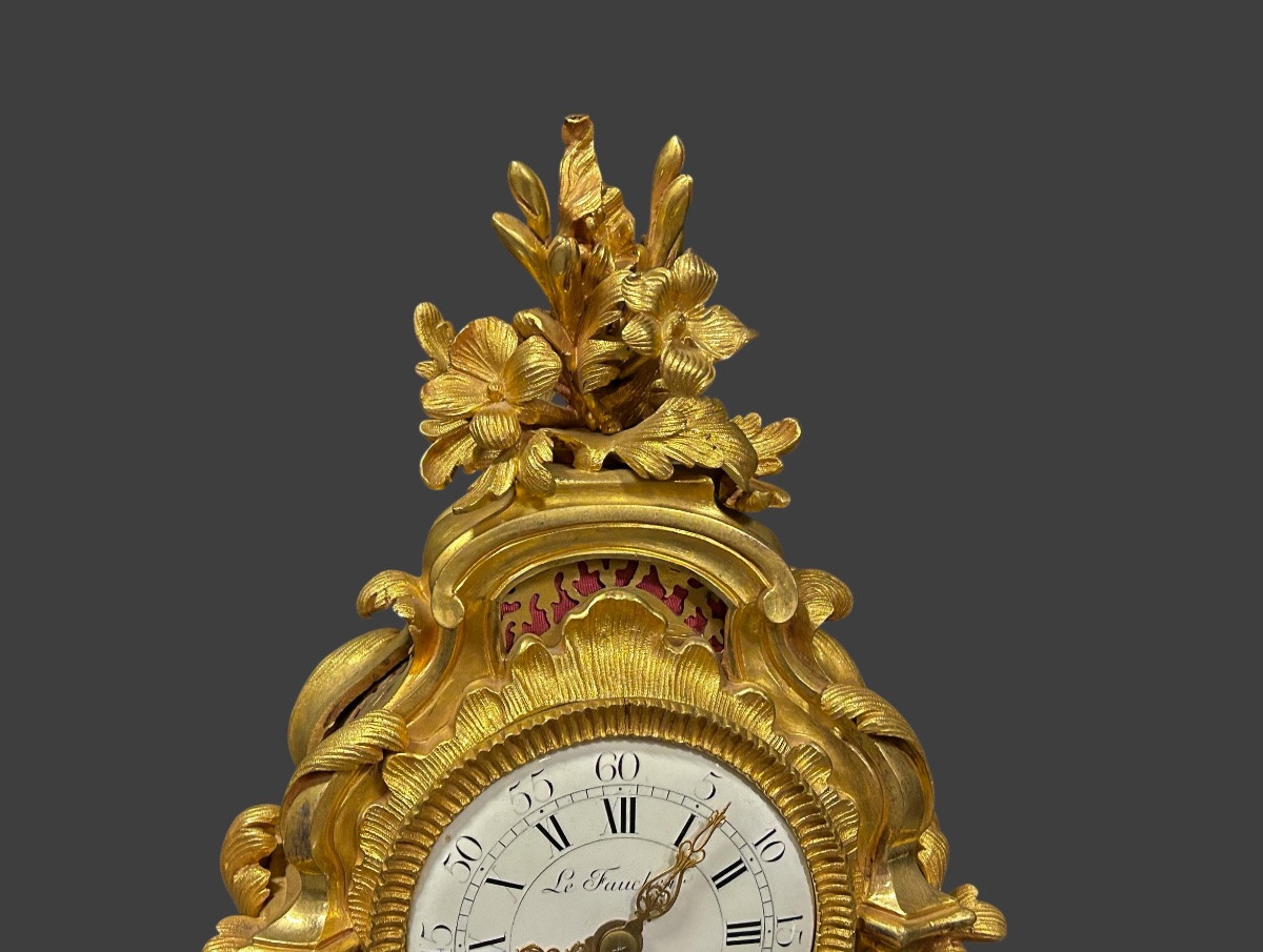 Louis XV Gilt Bronze Clock-photo-7