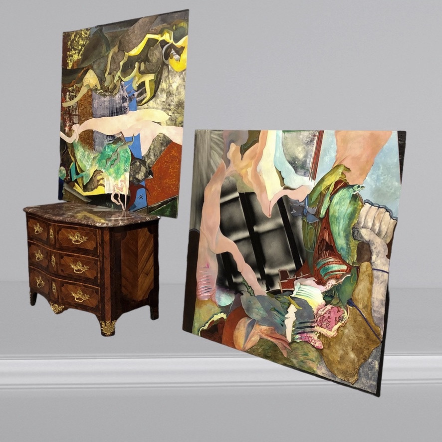 Deux peintures sur zinc du peintre français Schoendorff-photo-2