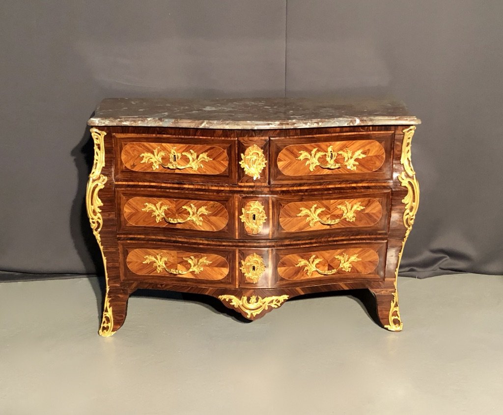 Tomb Commode In Rosewood And Rosewood, Eighteenth Time-photo-2