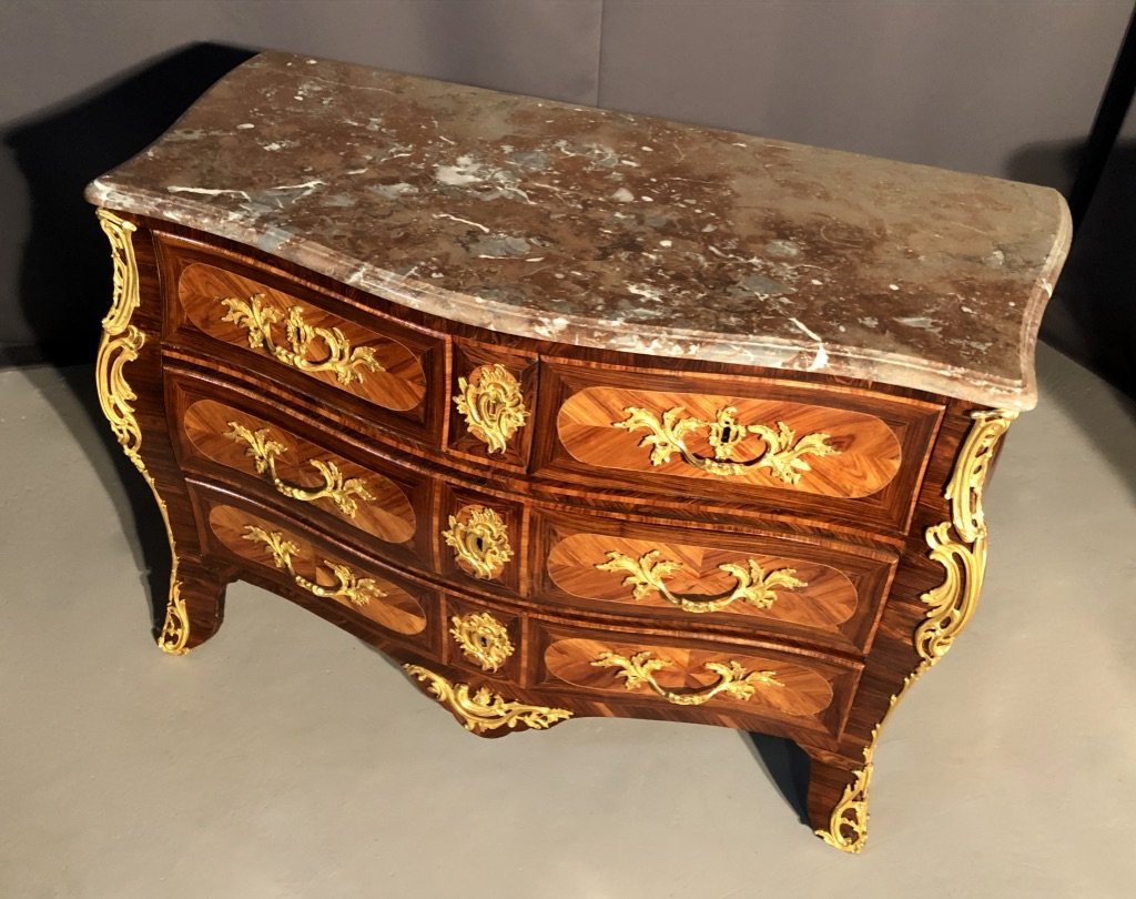 Tomb Commode In Rosewood And Rosewood, Eighteenth Time-photo-8