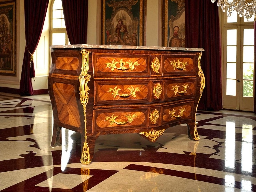 Tomb Commode In Rosewood And Rosewood, Eighteenth Time-photo-4