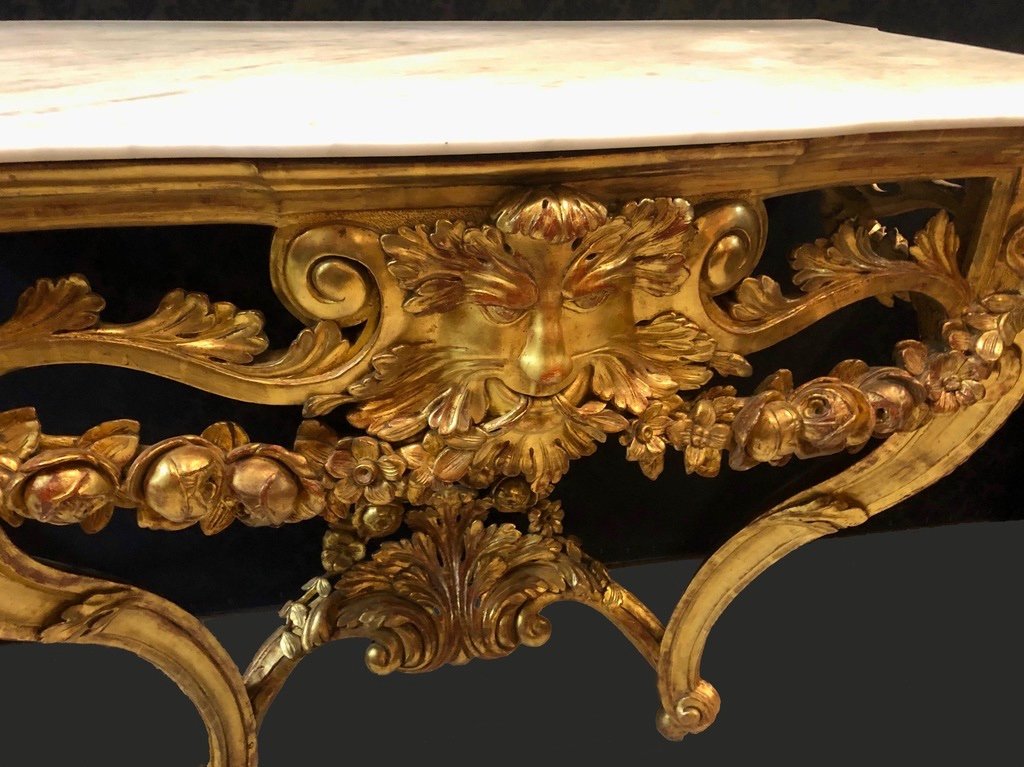 Console In Golden Wood, Regency Period-photo-4