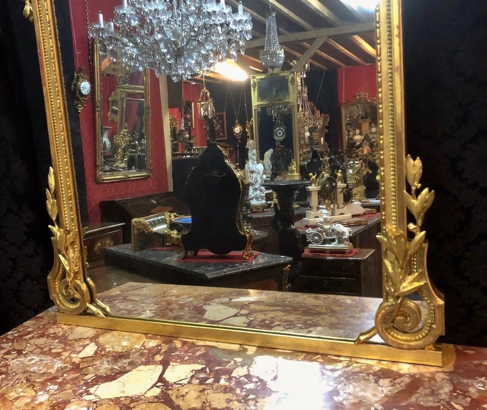 Miroir doré Urnes et Médaillon , H:165-photo-2
