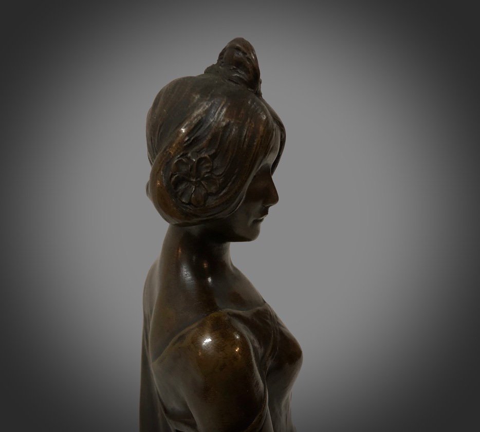 Bronze Femme Signé-photo-4