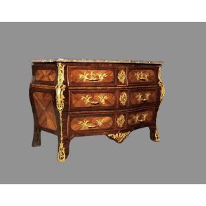 Commode Tombeau En Bois De Rose Et Palissandre, époque XVIIIème