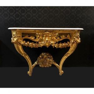 Console En Bois Doré d'époque Régence