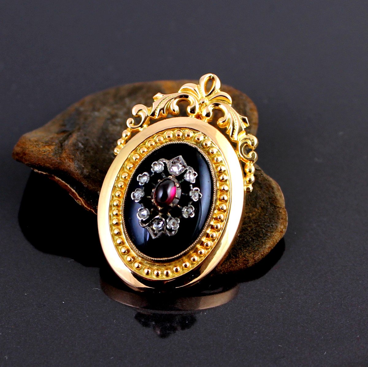 Pendant-brooch Gold And Platinum-photo-4