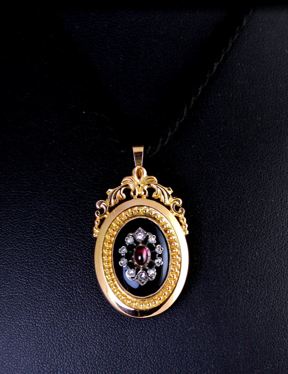Pendant-brooch Gold And Platinum-photo-1