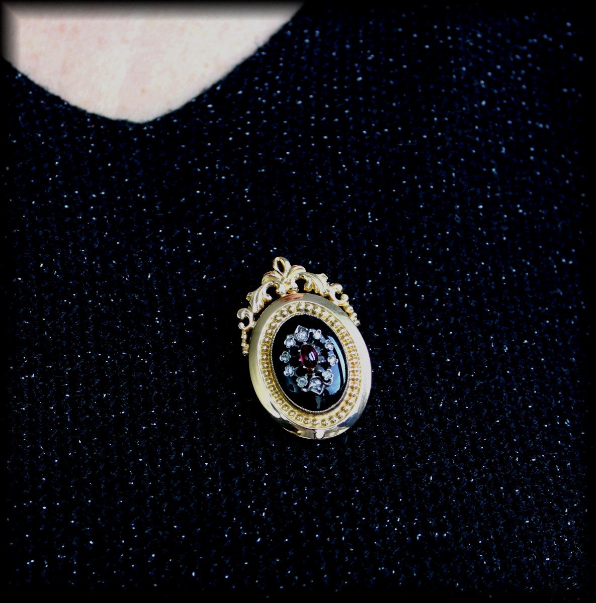 Pendant-brooch Gold And Platinum-photo-3